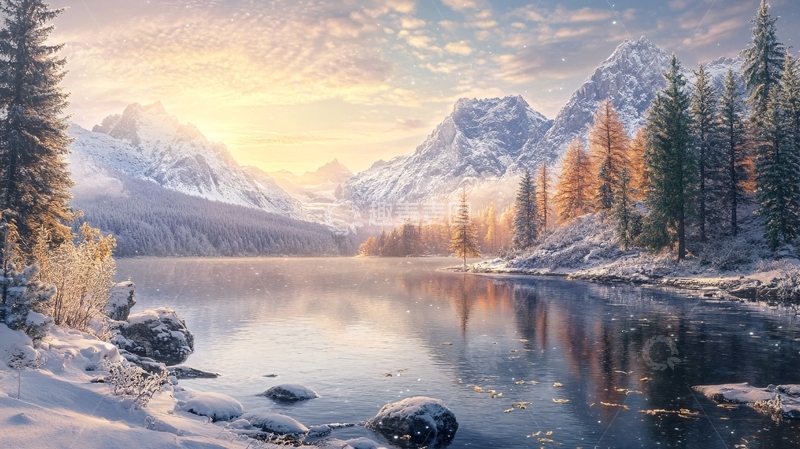 高清大图下载【趣麦麦图】暖调山水风景12