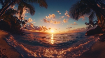 海岛海边全景图1