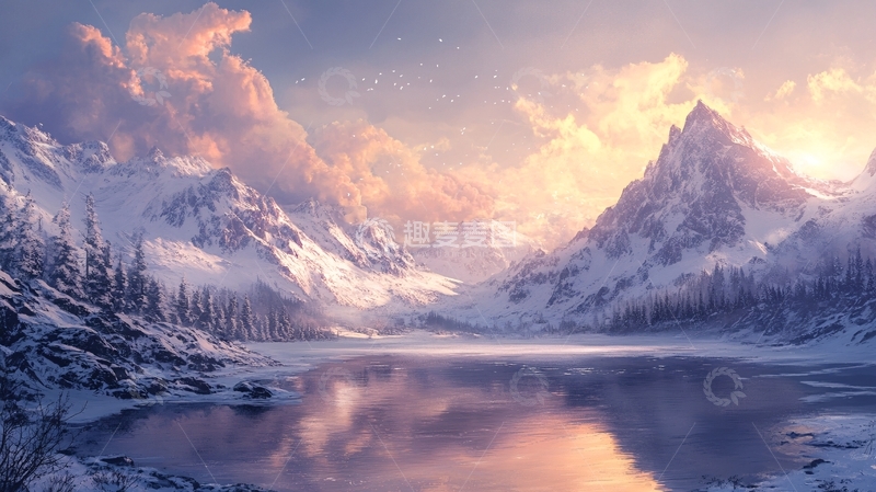 高清大图下载【趣麦麦图】暖调山水风景13