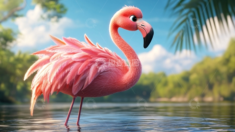 高清大图下载【趣麦麦图】唯美火烈鸟1