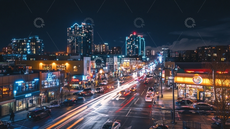 高清大图下载【趣麦麦图】夜色都市街景