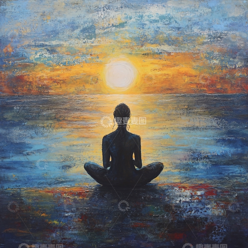 高清大图下载【趣麦麦图】禅修所挂画