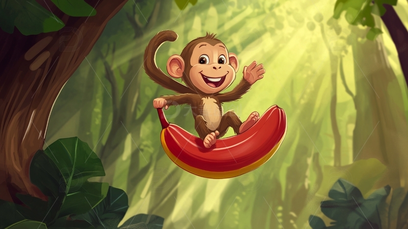 小猴荡秋千1