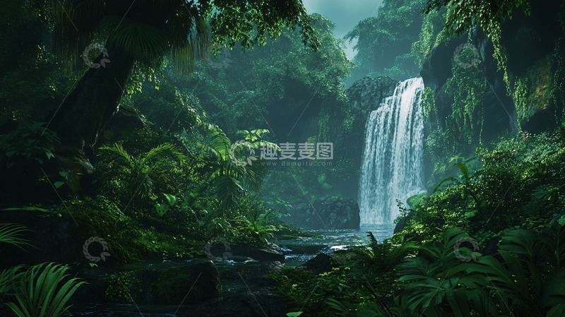 高清大图下载【趣麦麦图】热带雨林模拟场景4