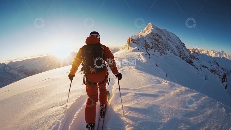 高清大图下载【趣麦麦图】登峰造极背景14