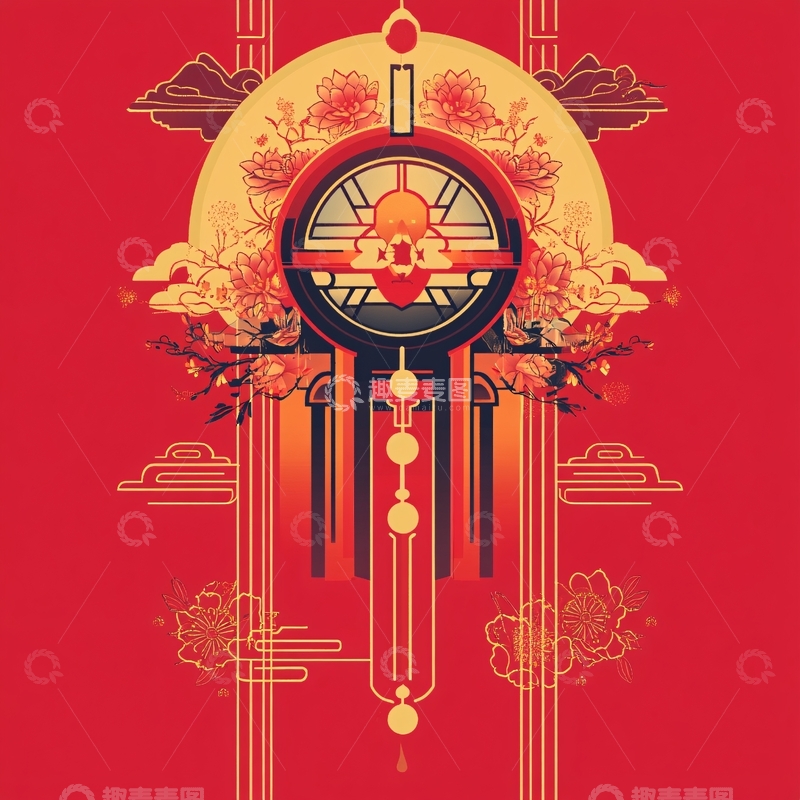 高清大图下载【趣麦麦图】传统元素海报