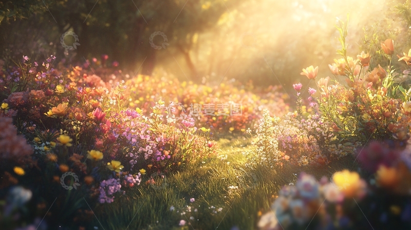 高清大图下载【趣麦麦图】唯美梦幻花田场景69