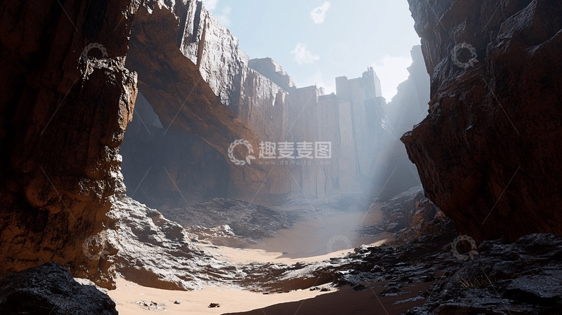 高清大图下载【趣麦麦图】峡谷阳光探索