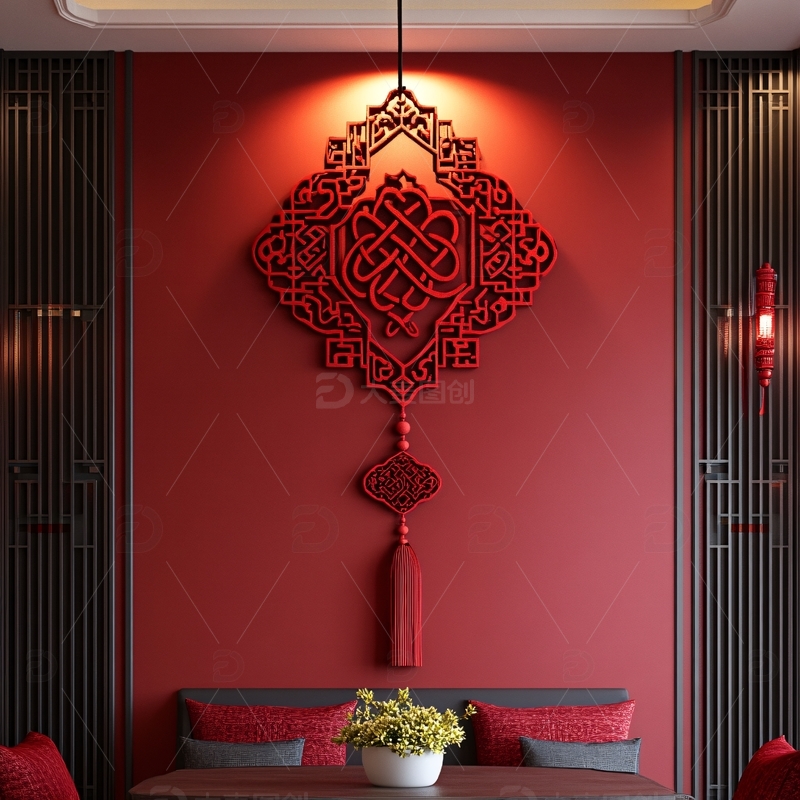 高清大图下载【趣麦麦图】新年客厅装饰挂件