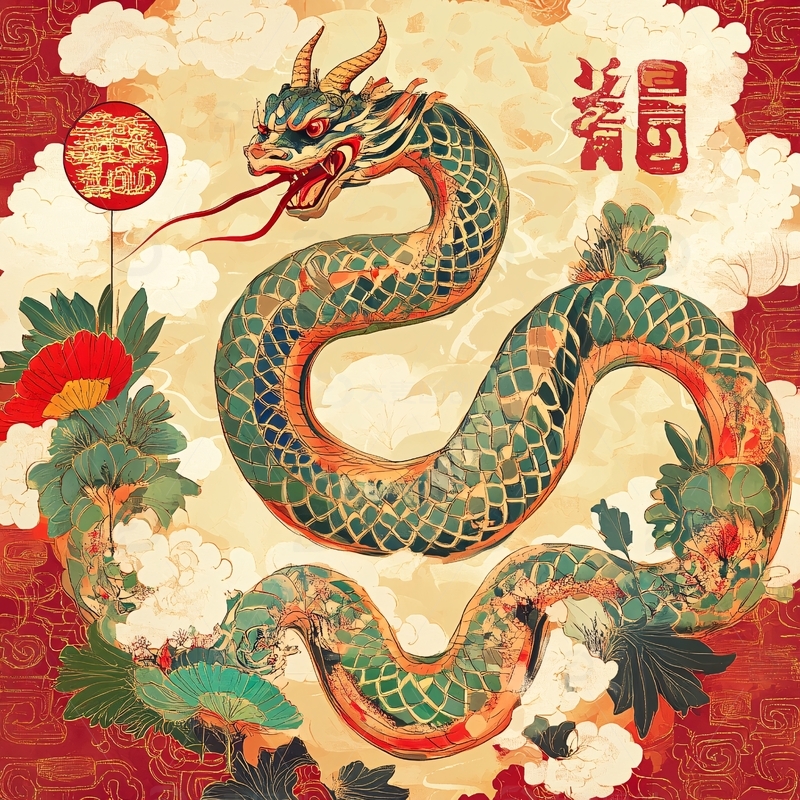 龙年包装插画10