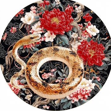 蛇年文创印花图案1