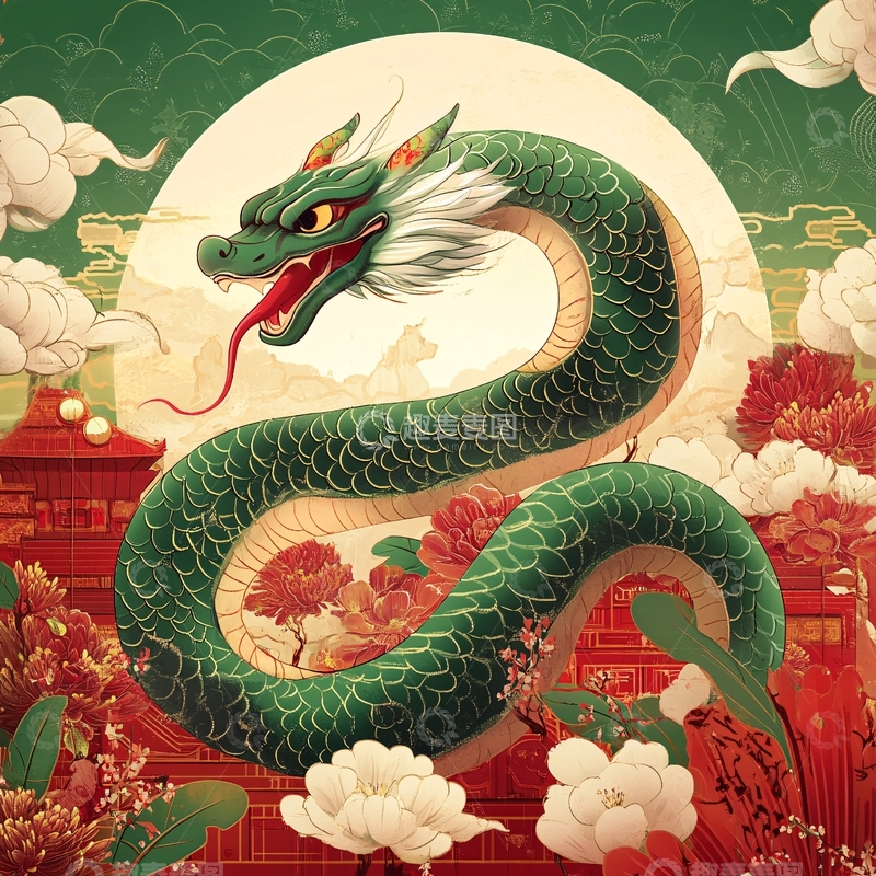 高清大图下载【趣麦麦图】-龙年包装插画8