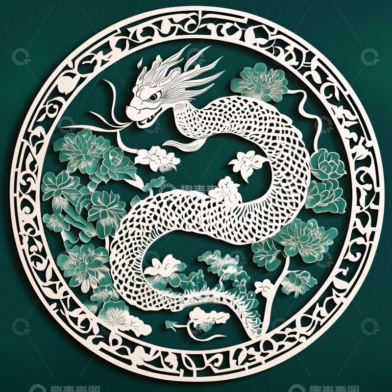 高清大图下载【趣麦麦图】草龙精雕图