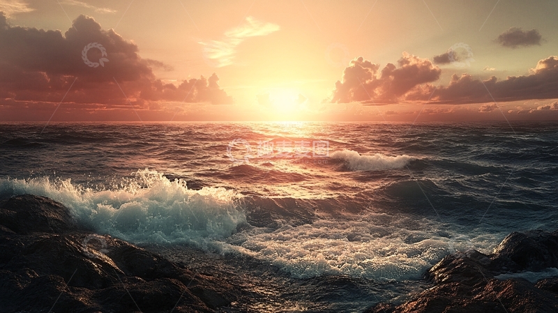 高清大图下载【趣麦麦图】波澜壮阔的海洋