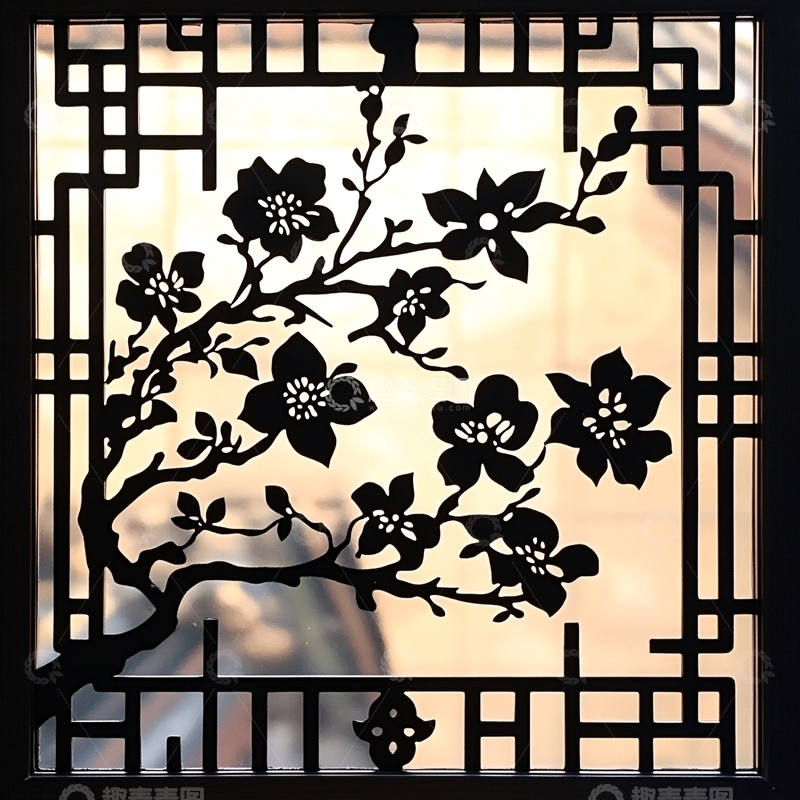 高清大图下载【趣麦麦图】仿古窗花