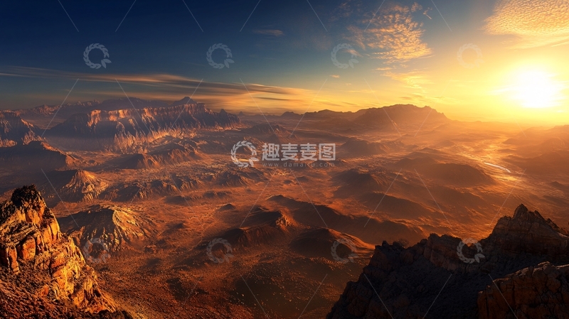 高清大图下载【趣麦麦图】壮美大山日出全景3