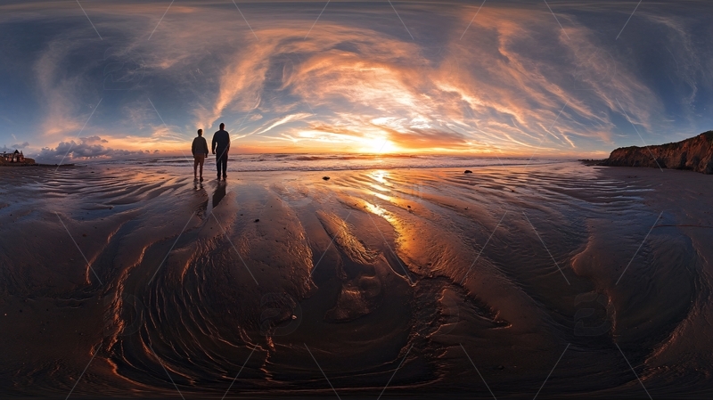 高清大图下载【趣麦麦图】北岐滩涂高清全景