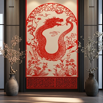 龙年新中式拱门