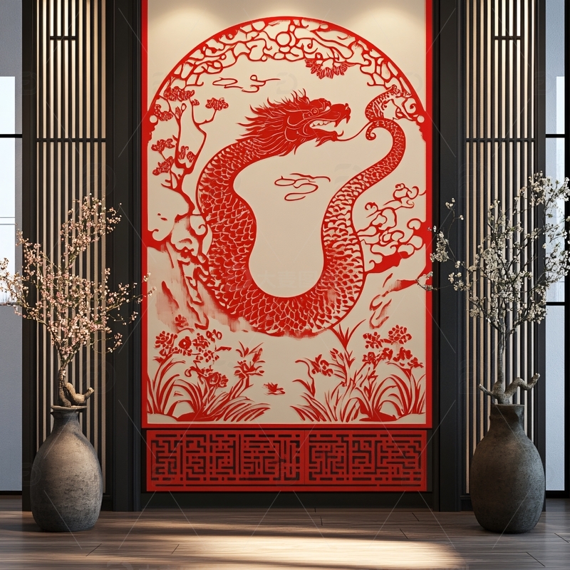 龙年新中式拱门