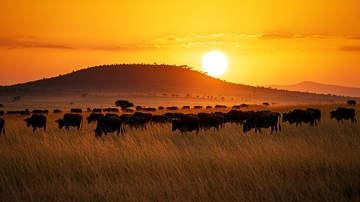 动物迁徙非洲风情