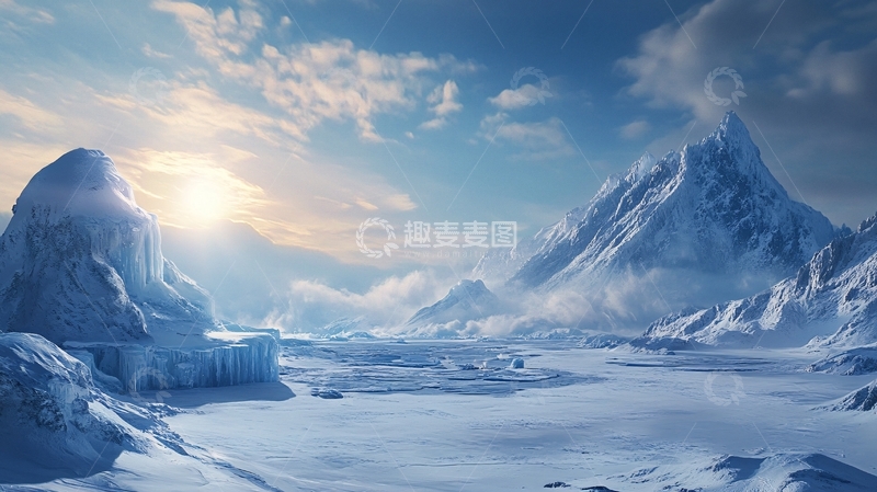 高清大图下载【趣麦麦图】-雪山大场景7