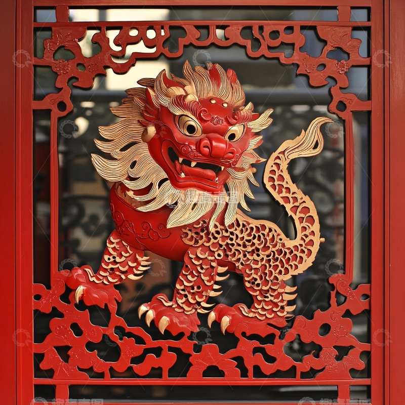 高清大图下载【趣麦麦图】龙年立体窗贴
