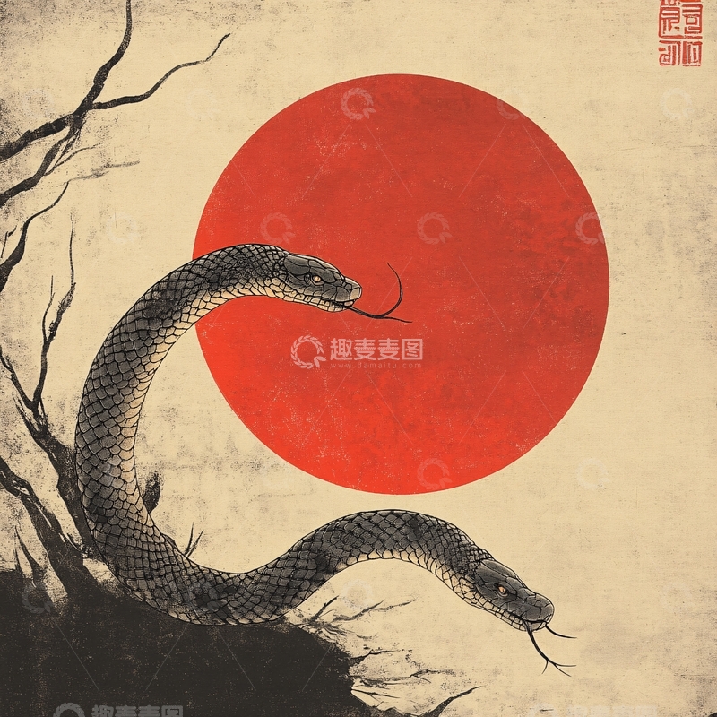 高清大图下载【趣麦麦图】龙年日月