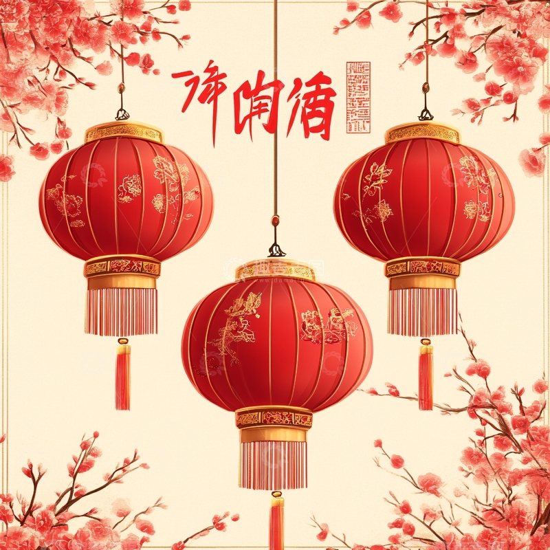 高清大图下载【趣麦麦图】灯笼主图