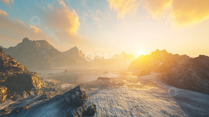 高清大图下载【趣麦麦图】海田日出全景