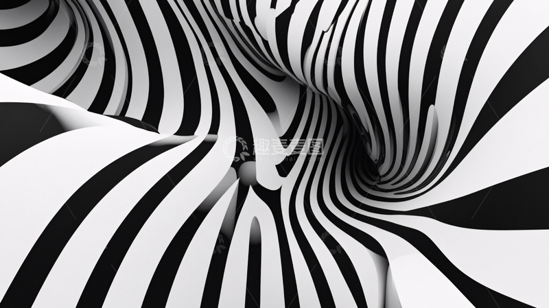 高清大图下载【趣麦麦图】黑白立体背景1
