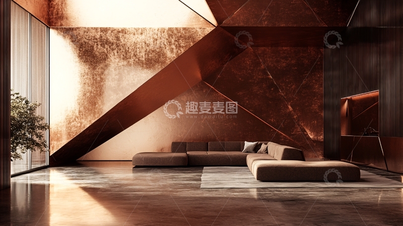 高清大图下载【趣麦麦图】桔色不锈钢背景墙