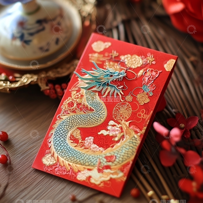 高清大图下载【趣麦麦图】龙凤呈祥红包