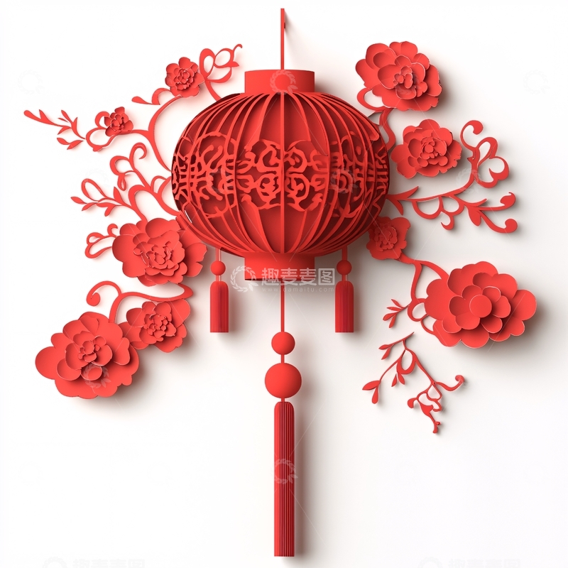 高清大图下载【趣麦麦图】新年立体装饰挂饰