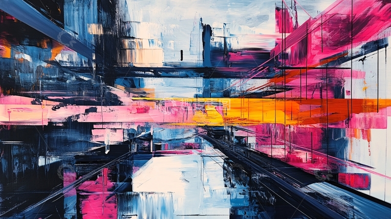 高清大图下载【趣麦麦图】抽象城市艺术画