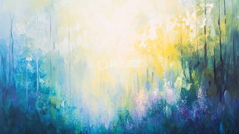 高清大图下载【趣麦麦图】薰衣草抽象画