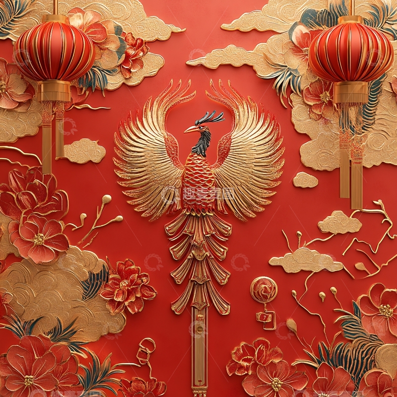 高清大图下载【趣麦麦图】新中式松鹤延年4