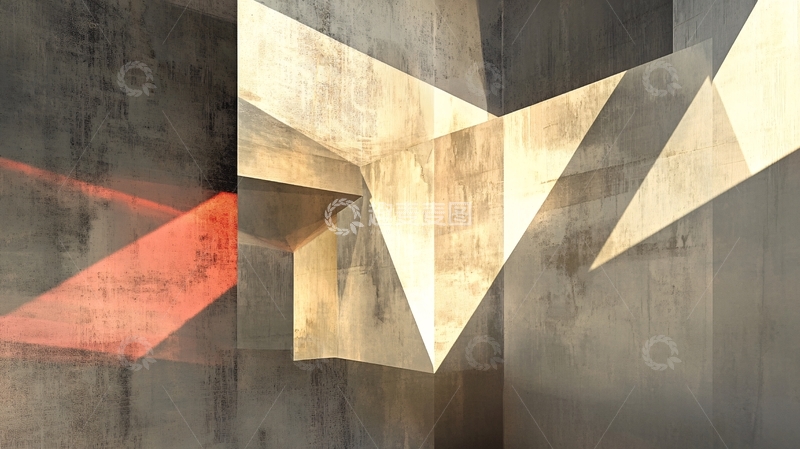 高清大图下载【趣麦麦图】-几何光影背景墙