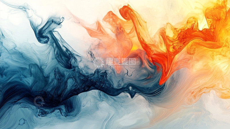 高清大图下载【趣麦麦图】意境抽象烟墨画2