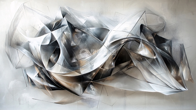 高清大图下载【趣麦麦图】抽象金属画