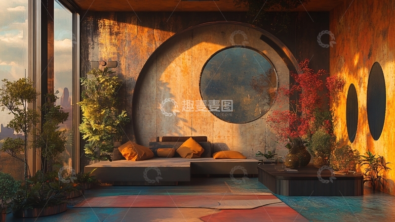 高清大图下载【趣麦麦图】室内设计庭院