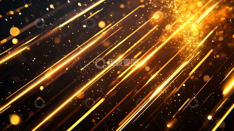 高清大图下载【趣麦麦图】金色线条6