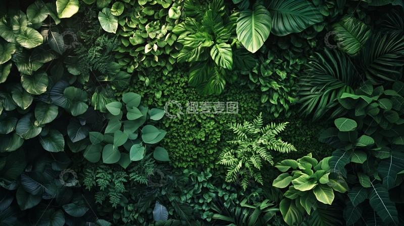 高清大图下载【趣麦麦图】高清植物背景墙