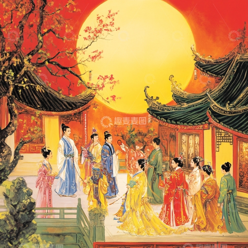 高清大图下载【趣麦麦图】嫦娥饮宴