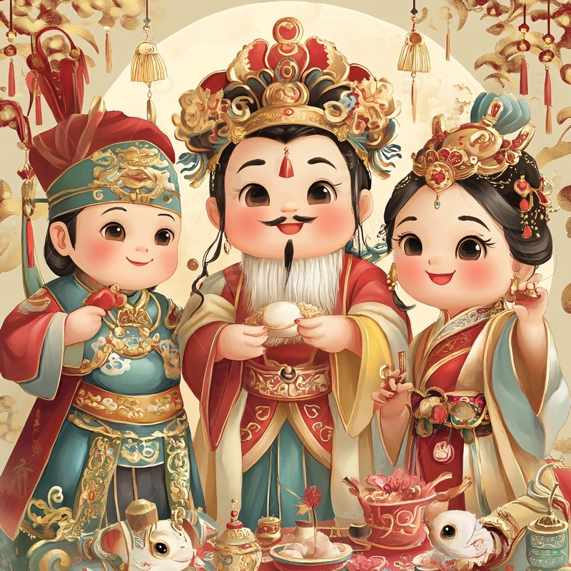 高清大图下载【趣麦麦图】全原创卡通喜神人物