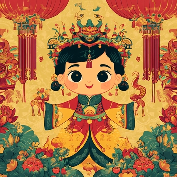 全原创卡通喜神人物1