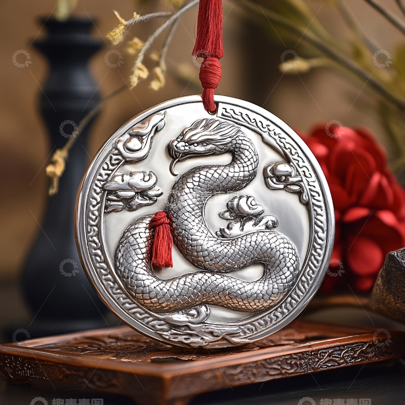 高清大图下载【趣麦麦图】古法龙牌吊坠