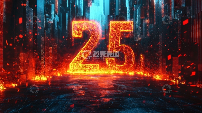 高清大图下载【趣麦麦图】地产开盘数字特效1