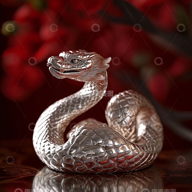 高清大图下载【趣麦麦图】瑞蛇送福