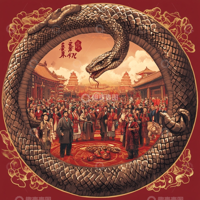 高清大图下载【趣麦麦图】蛇年插画合集2