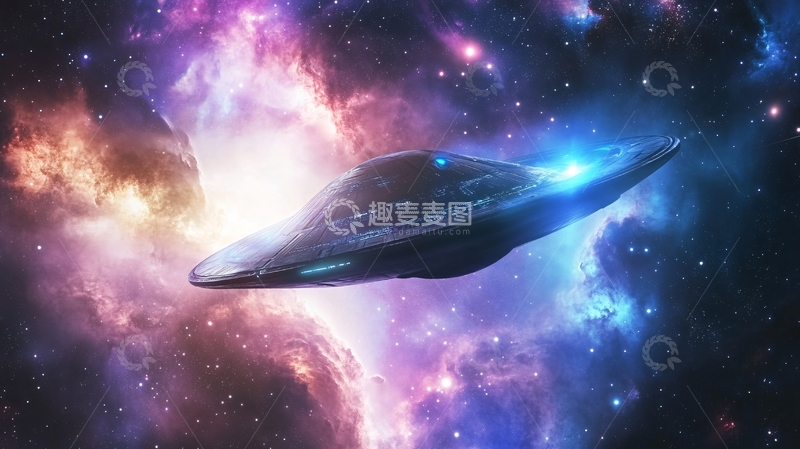 高清大图下载【趣麦麦图】超光速飞船